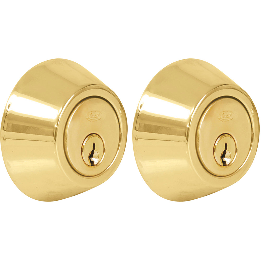 Cerrojo tubular doble, acabado latón brillante Lock