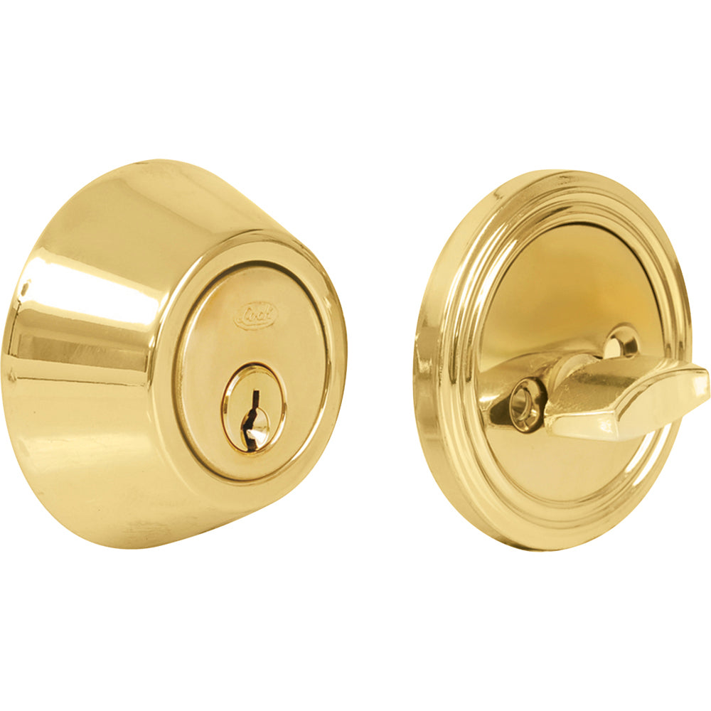 Cerrojo tubular sencillo, acabado latón brillante Lock