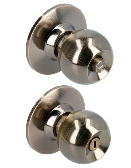 Prolok Pomo cilíndrico bola baño latón antiguo