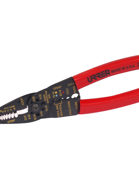 Pinza pelacable 10-22AWG poncha term corta tornillos Urrea