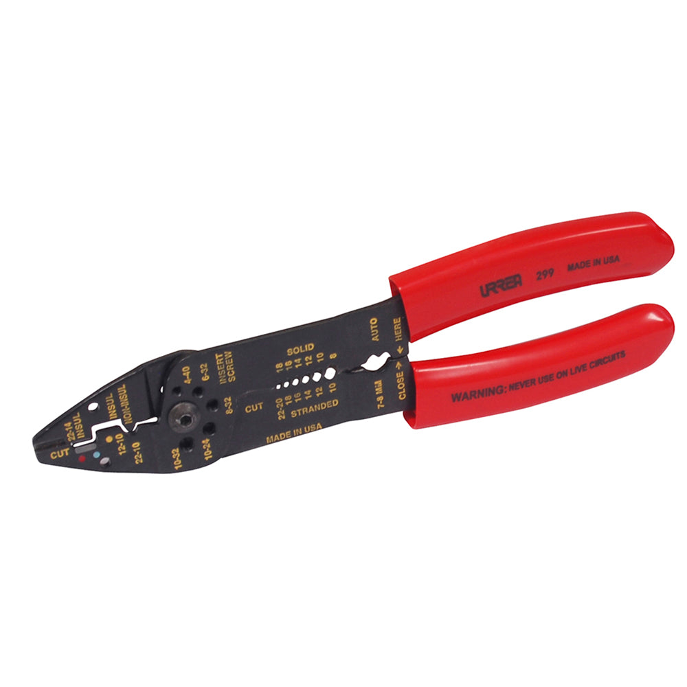 Pinza pelacable 10-22AWG 8-3/4" poncha term corta tor Urrea