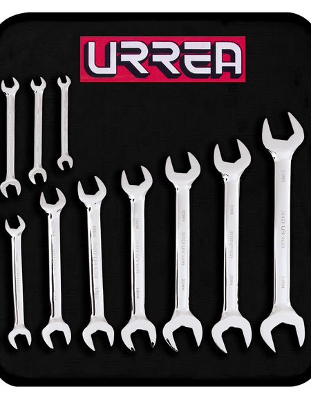 Juego de 10 llaves españolas pulido espejo métricas Urrea