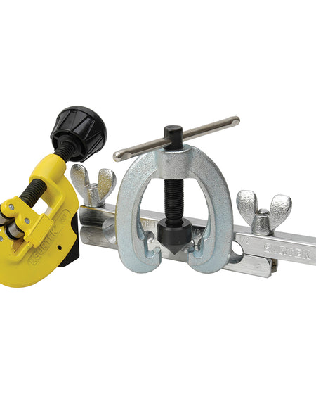 Surtek Juego prof. de avellanador, prensa y cortatubos