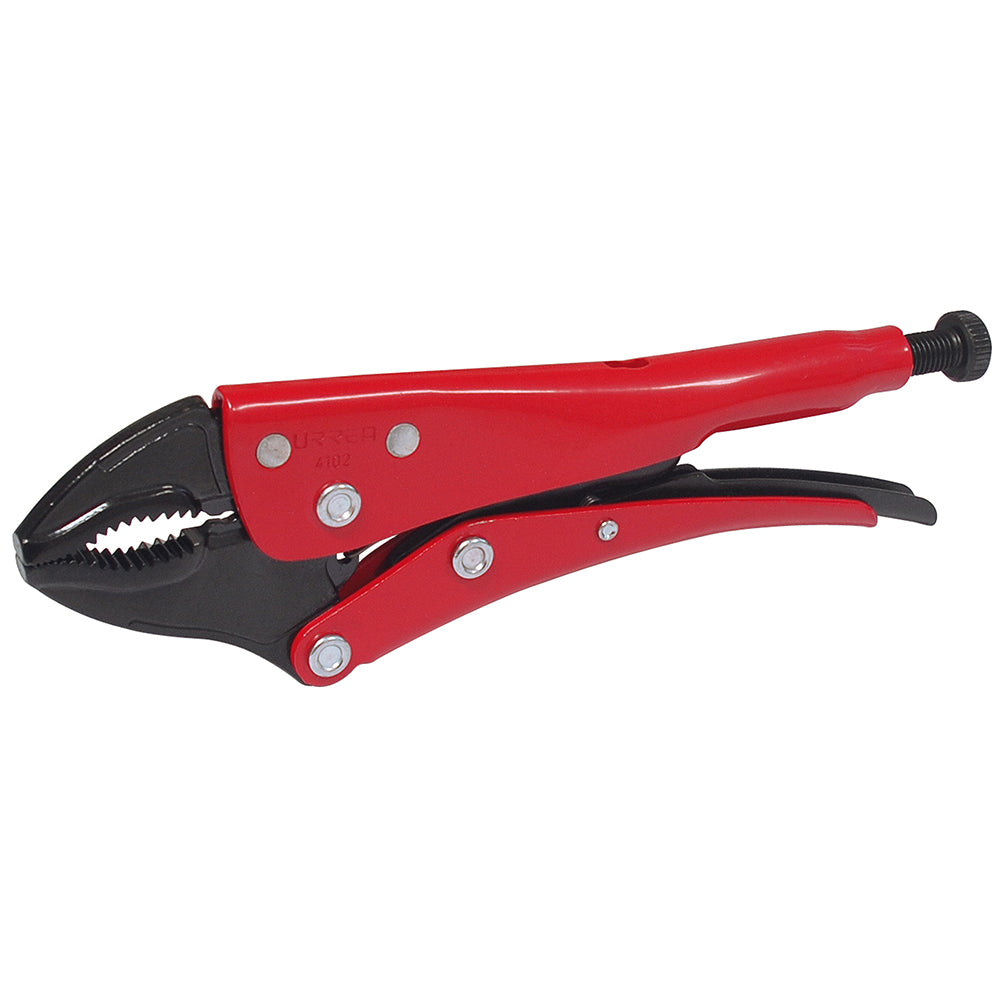 Pinza de presión quijada curva 7" uso pesado Urrea