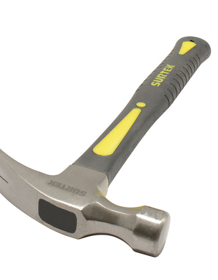 Martillo de uña recta 16oz mango fibra de vidrio Surtek