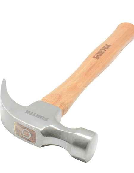 Martillo de uña curva 16oz pulido Surtek