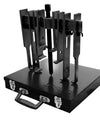 Juego de extractores 14 piezas en caja metálica color negro 6 toneladas Urrea