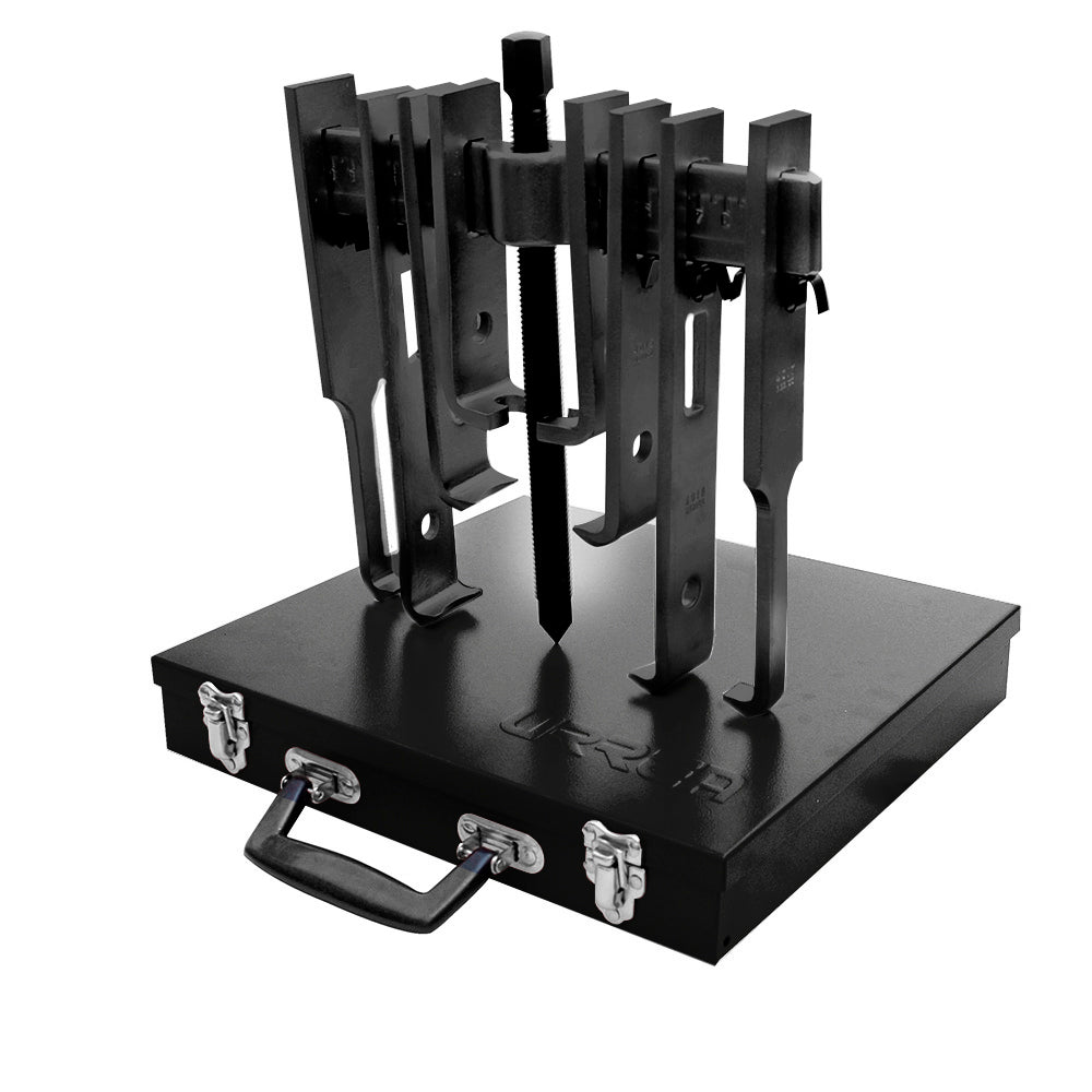 Juego de extractores 14 piezas en caja metálica color negro 6 toneladas Urrea