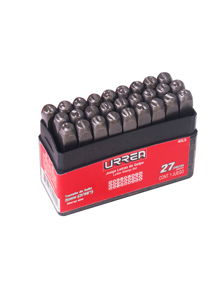 Juego de letras de golpe 5 mm (3/16") Urrea