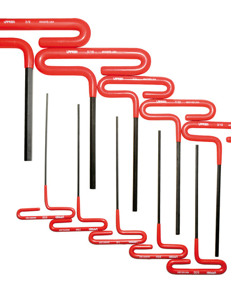 Juego de 10 llaves "T" en pulgadas 6" vinil Urrea