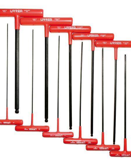 Juego 11 llaves hexagonales T erg pulg punta bola 9" Urrea