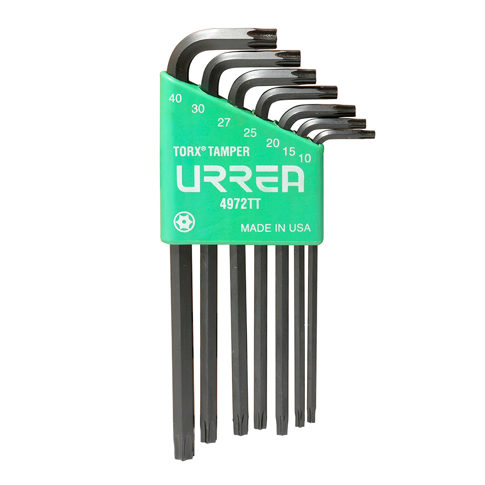 Juego de 7 llaves hexagonales "L" Torx® tper rack Urrea