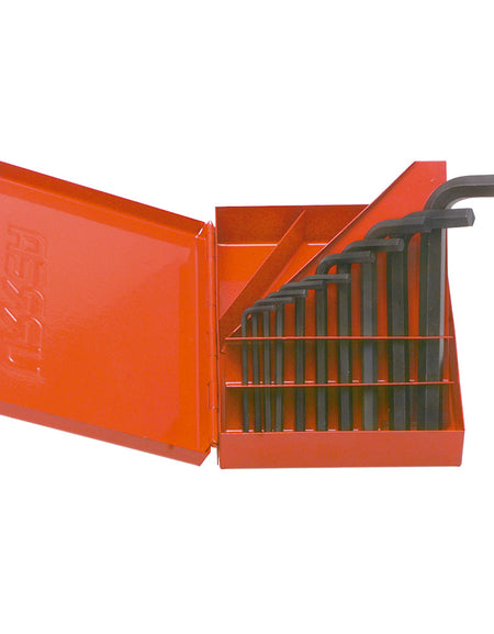 Juego de 10 llaves hexagonales "L" métricos caja Urrea