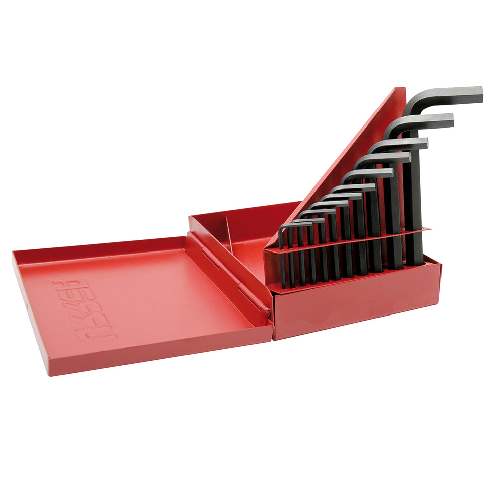 Juego de 11 llaves hexagonales "L" en pulgadas caja Urrea