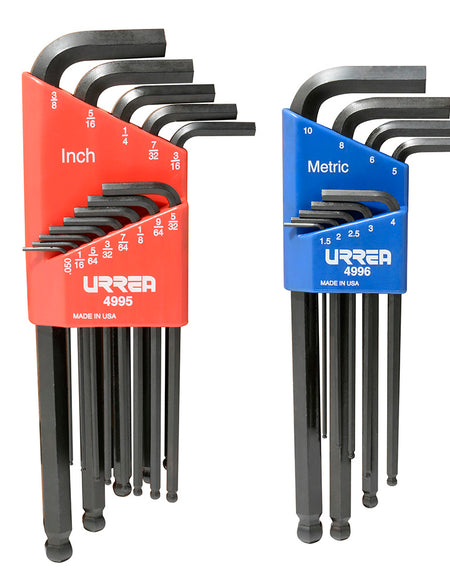 Juego 22 llaves hexagonales L combinado punta bola Urrea