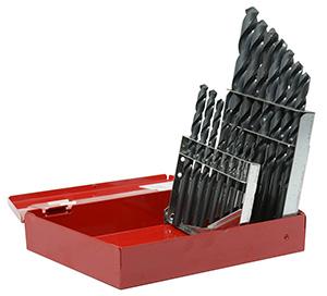 Juego de 15 brocas de acero de alta velocidad negras