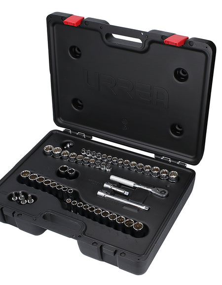 Juego de 54 dados y accesorios combinados 3/8" Urrea