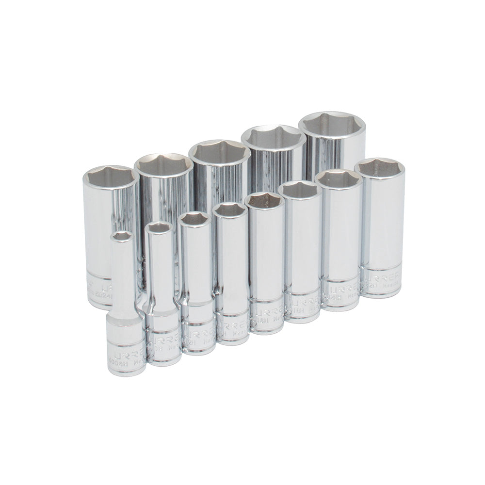 Juego de 13 dados largos en pulgadas 3/8" 6 puntas Urrea