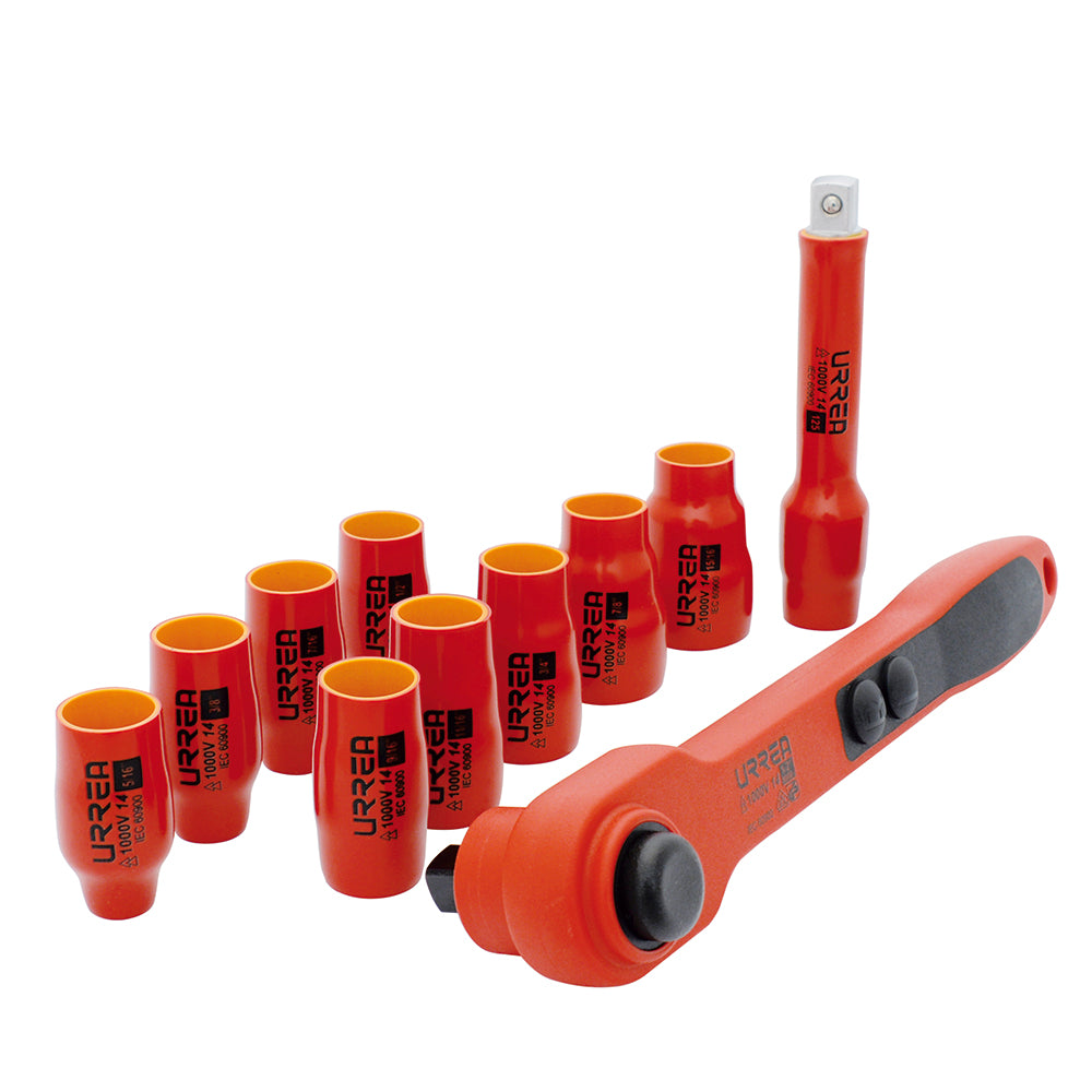 Juego de 11 dados para 1000V en pulgadas 1/2" Urrea