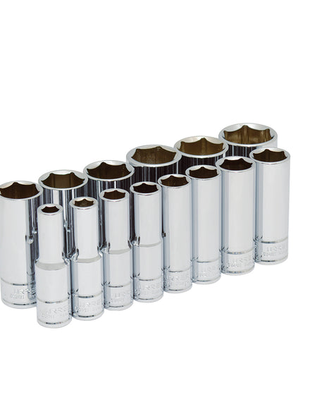 Juego de 14 dados largos en pulgadas 1/2" 6 puntas Urrea