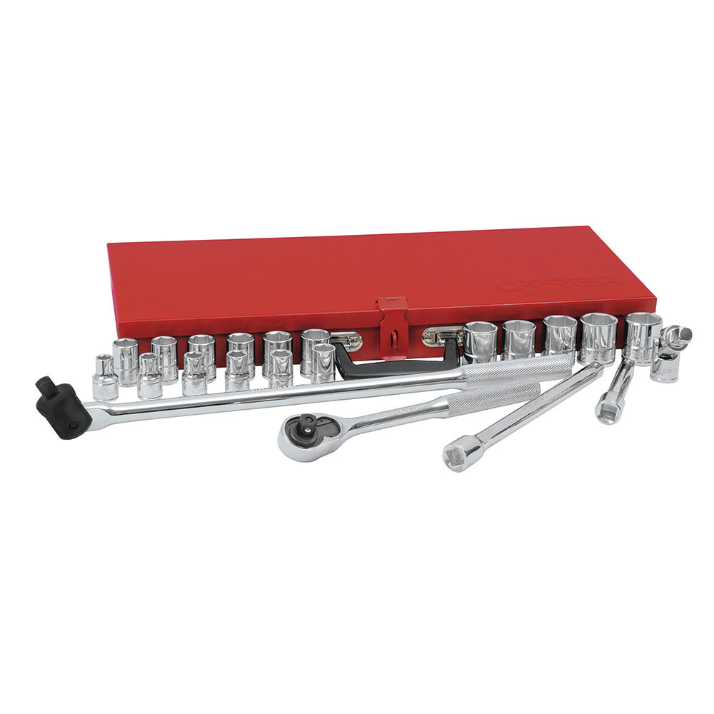 Juego de 23 dados y accesorios métricos 1/2" Urrea