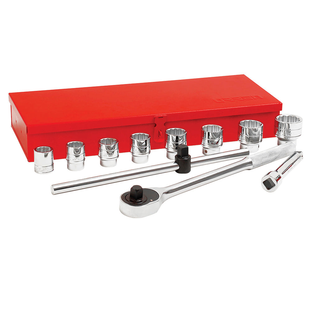 Juego de 12 dados y accesorios en pulgadas 3/4" Urrea