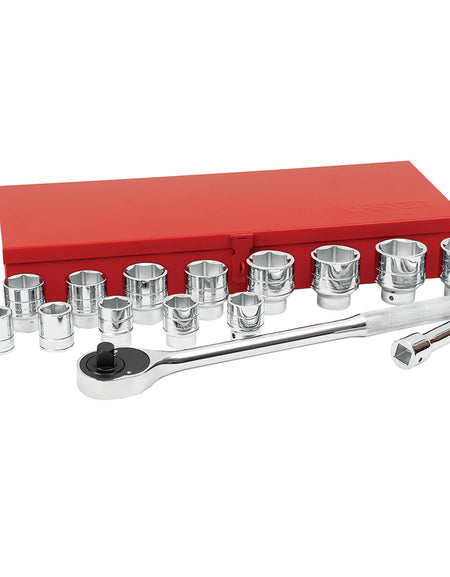 Juego de 17 dados y accesorios en pulgadas 3/4" Urrea