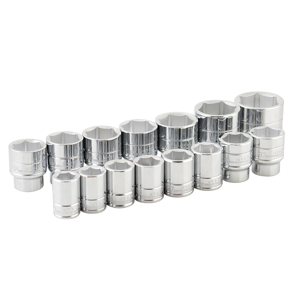 Juego de 15 dados métricos 3/4" Urrea