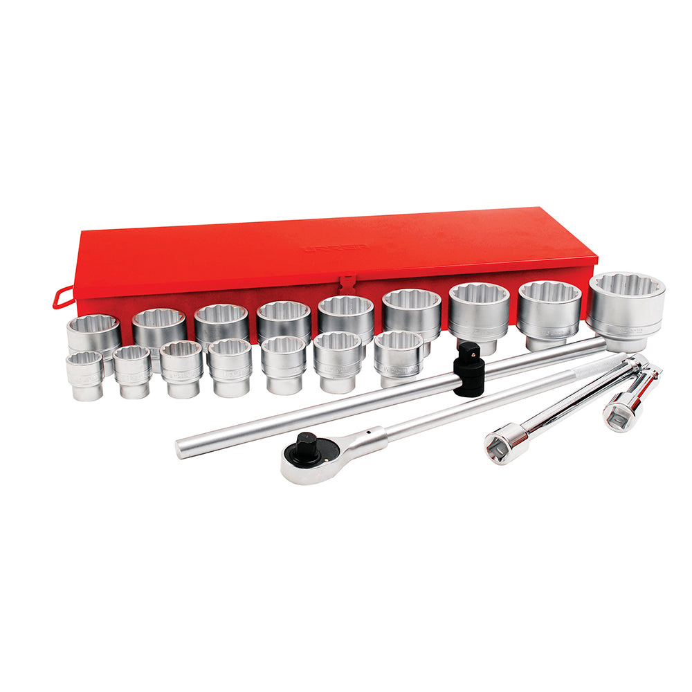 Juego de 21 dados y accesorios en pulgadas 1" Urrea