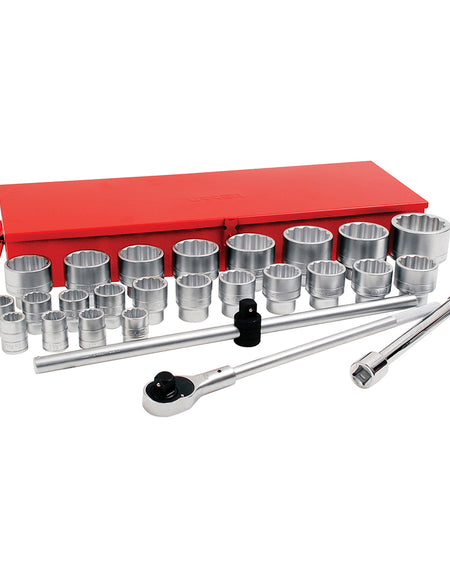 Juego de 28 dados y accesorios en pulgadas 1" Urrea