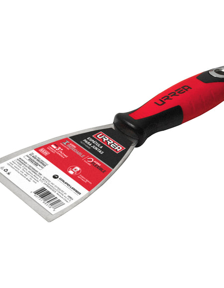 Espátula flexible de acero inoxidable 3" Urrea