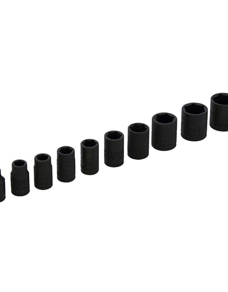 Juego de 10 dados de impacto en pulgadas 1/4" Urrea