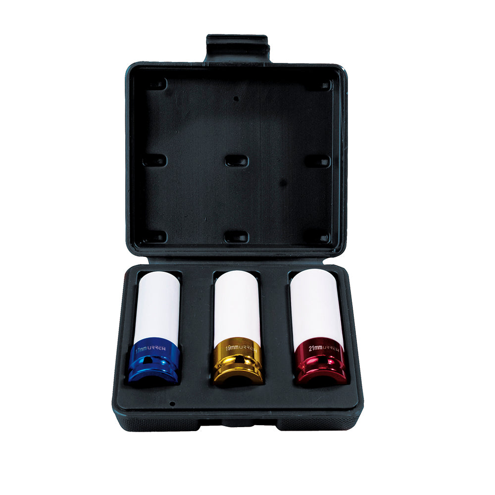 Juego de 3 dado impacto protección métrico 1/2" Urrea