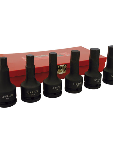 Dados de impacto en pulgadas punta hexagonal 1/2" a 1"