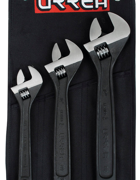 Juego de 3 llaves ajustable black Urrea