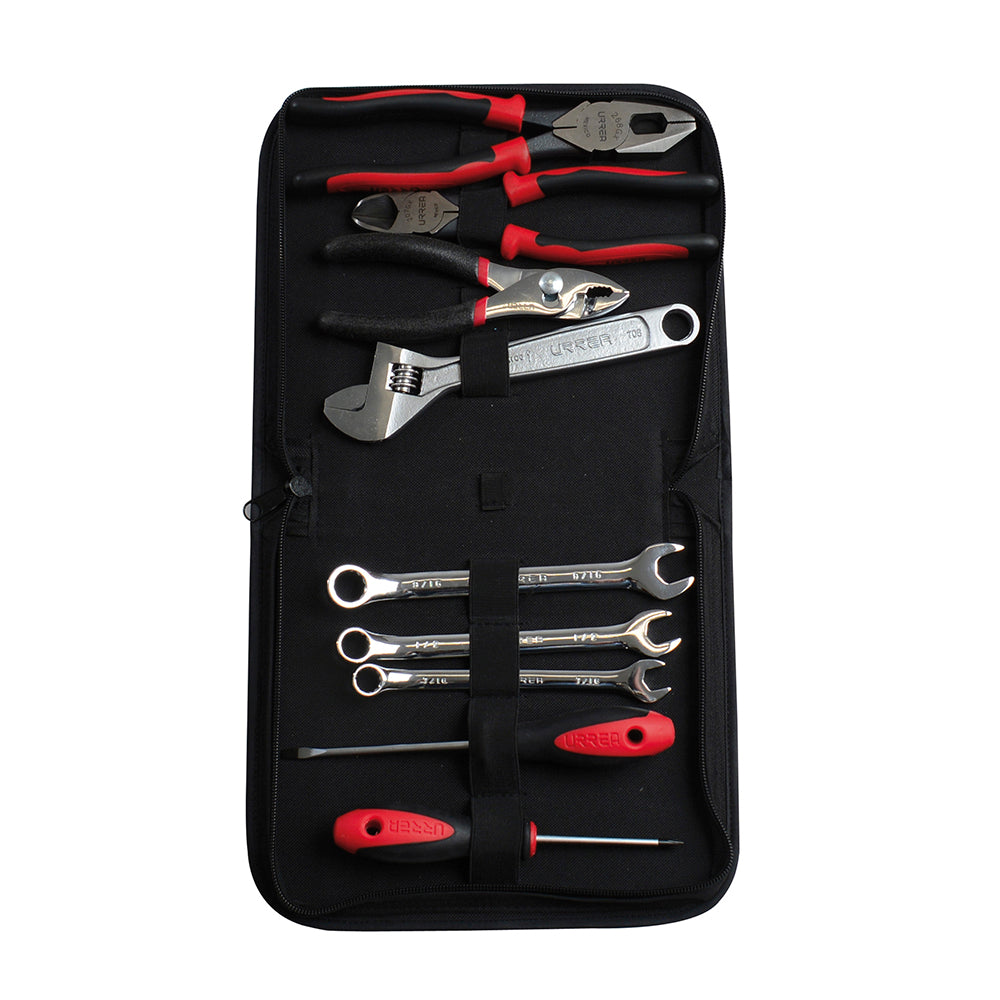 Juego combinado 9 piezas en portafolio Urrea