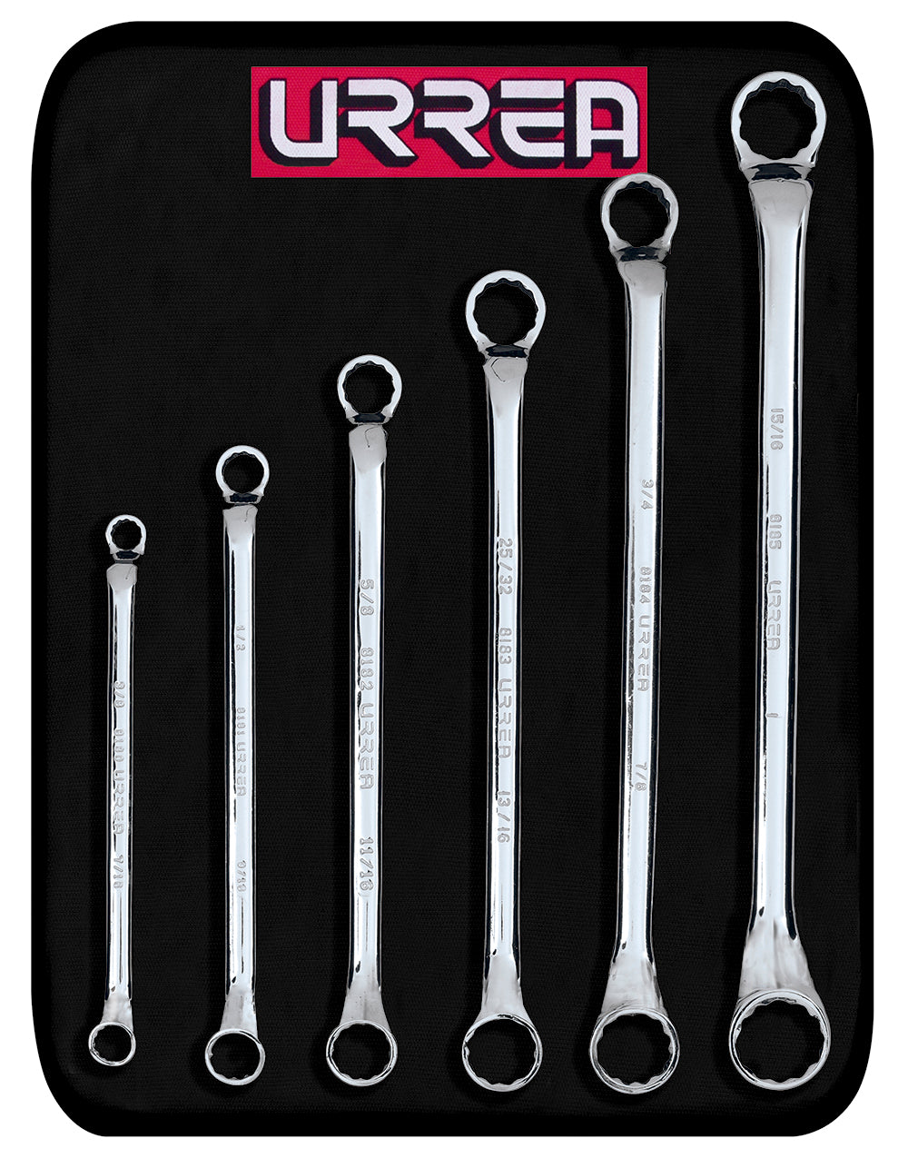 Juego de 6 llaves de estrías 45° en pulgadas Urrea