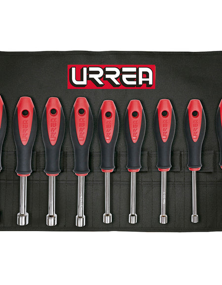 Juego 9 destornilladores bimaterial de caja métricos Urrea