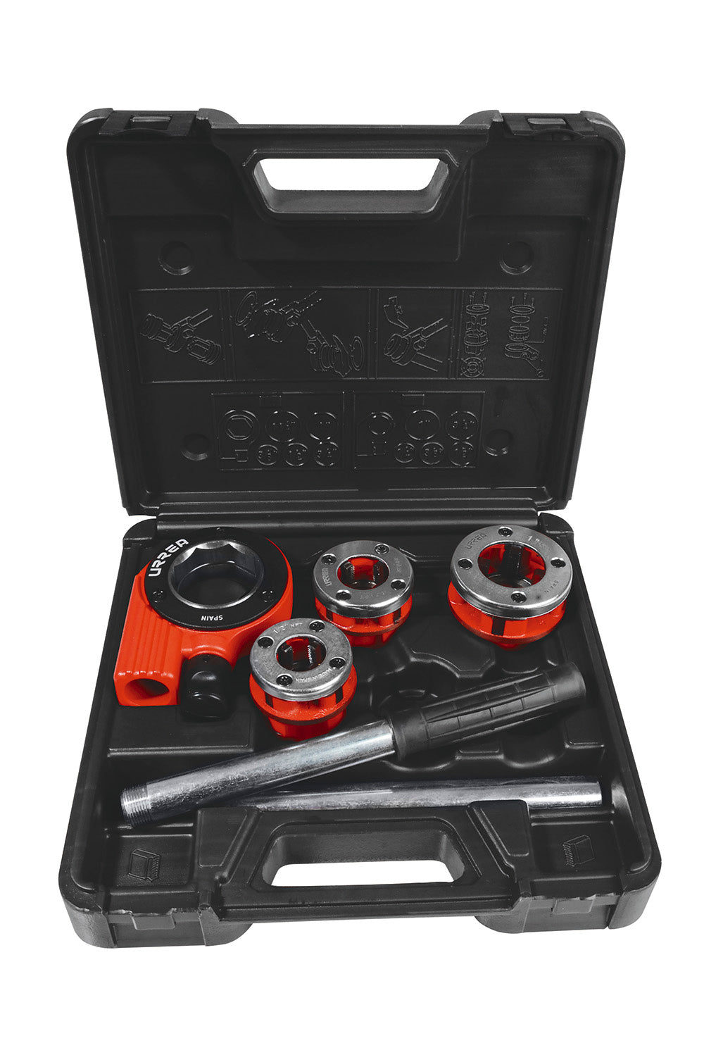 Juego de tarraja para tubo NPT 5 piezas Urrea