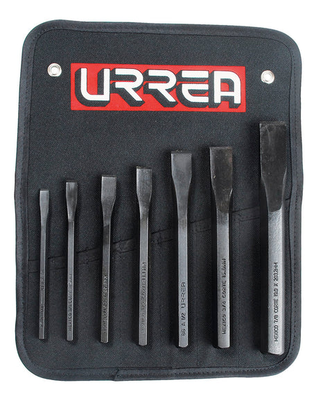Juego de 7 cinceles 1/4"-3/4" Urrea