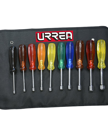 Juego 10 destornilladores de colores de caja pulgadas Urrea