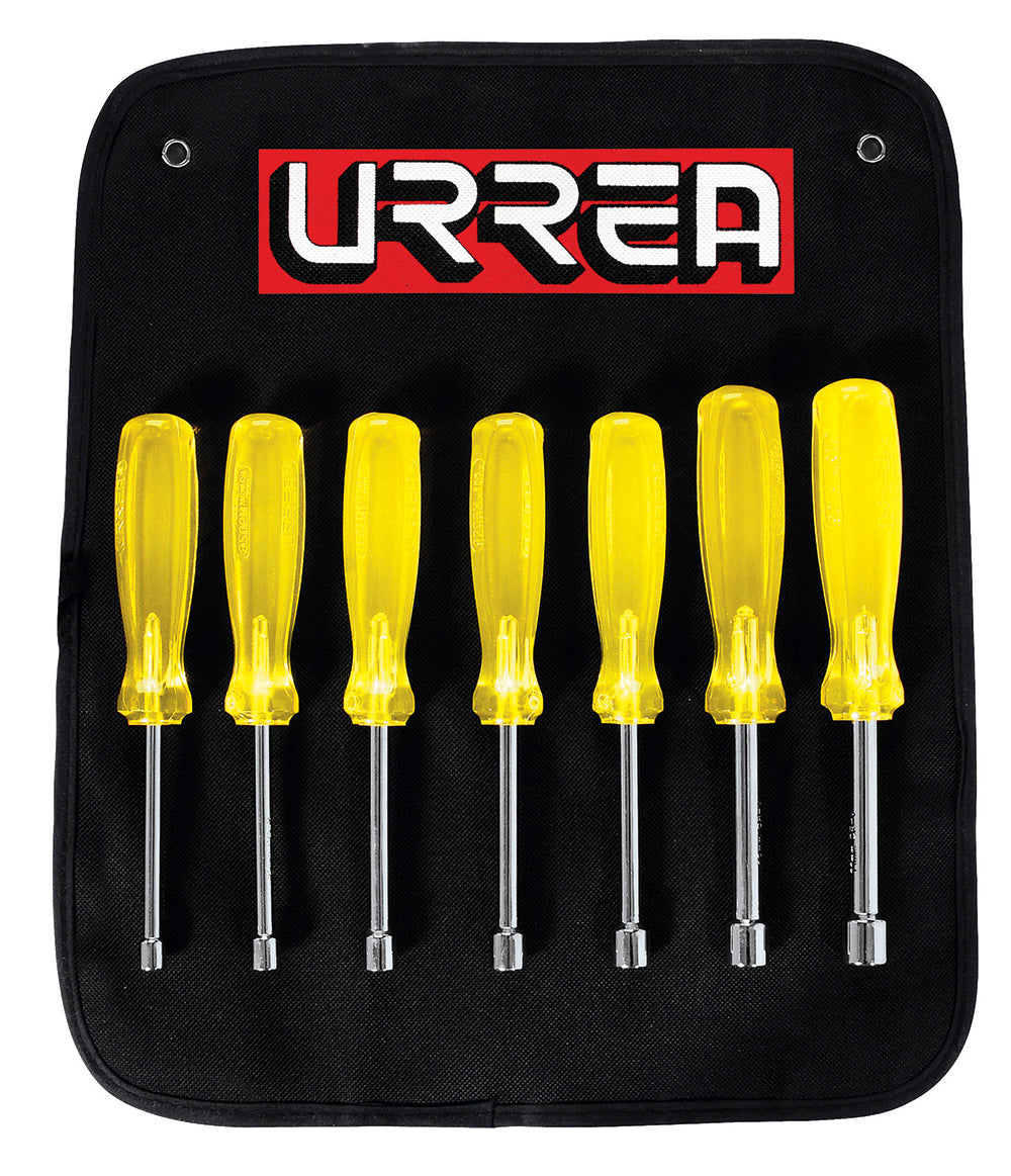 Juego de 7 destornilladores ámbar de caja métricos Urrea