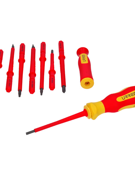 Juego destornilladores ptas intercambiabl 1000V 10 pza Urrea