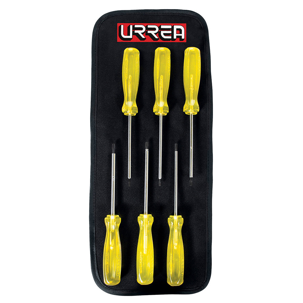 Juego de 6 destornillador ámbar punta Torx® Urrea