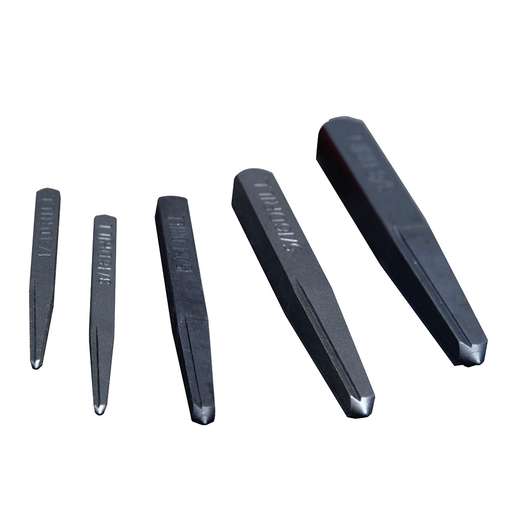 Juego extractor rectos para tornillos y tubo 5 piezas Urrea