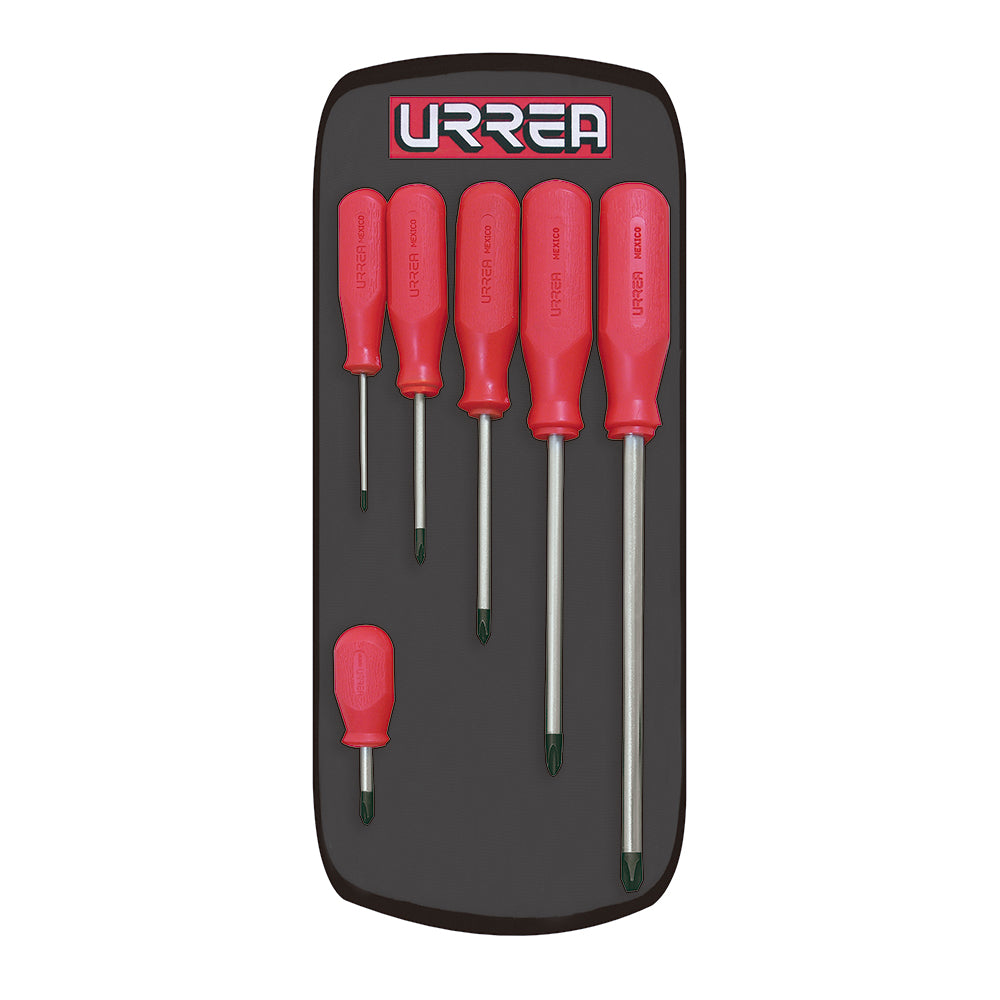 Juego de 6 destornilladores serie R punta Phillips® Urrea