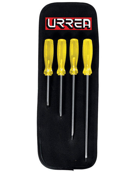 Juego de 4 destornilladores ámbar cabinet Urrea