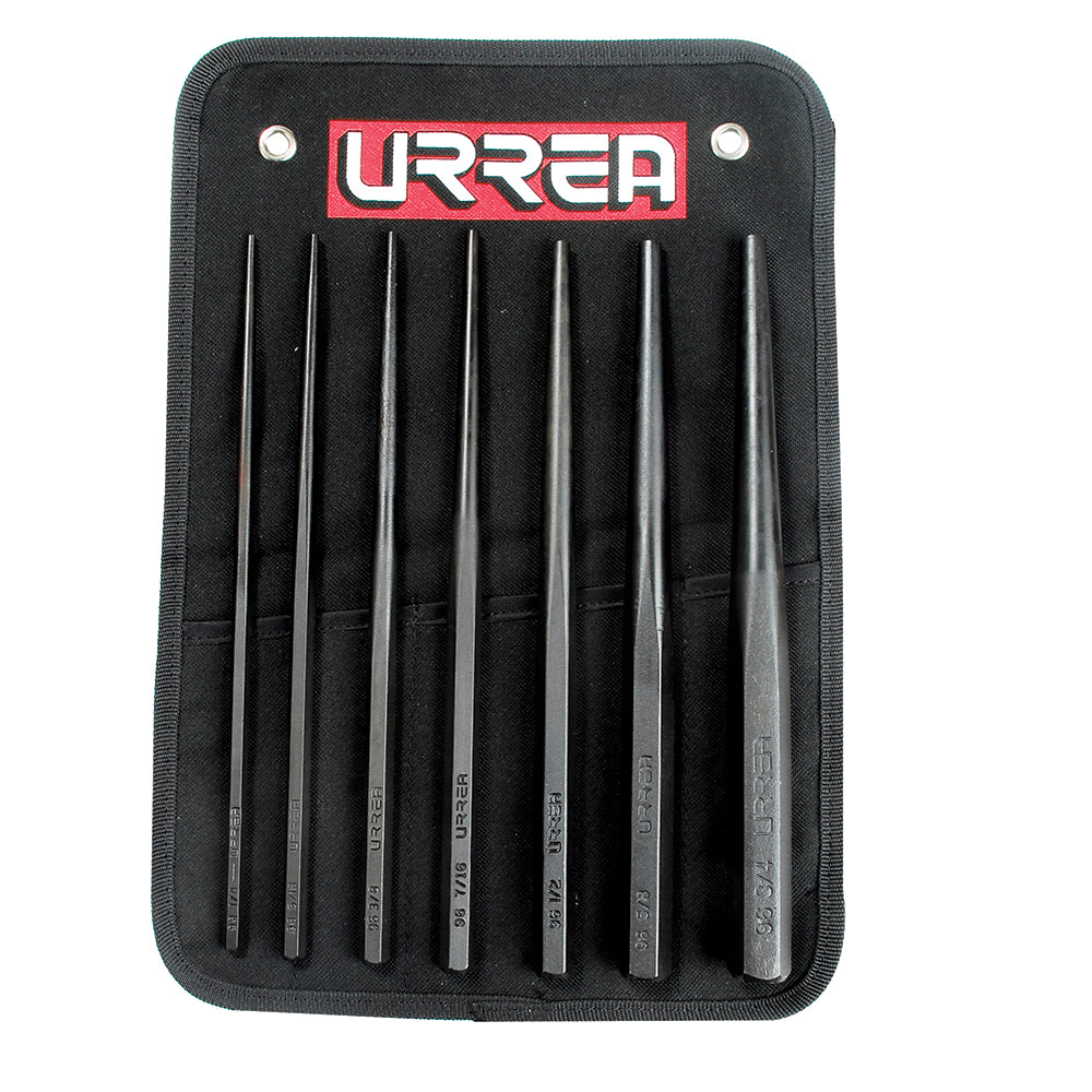 Juego de 7 punzones guías botadores largos Urrea