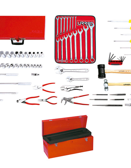 Juego básico industrial 72 piezas con caja D7 Urrea