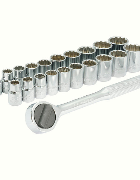 Surtek Juego 21 dados y accesorios combinados 3/8" en rack